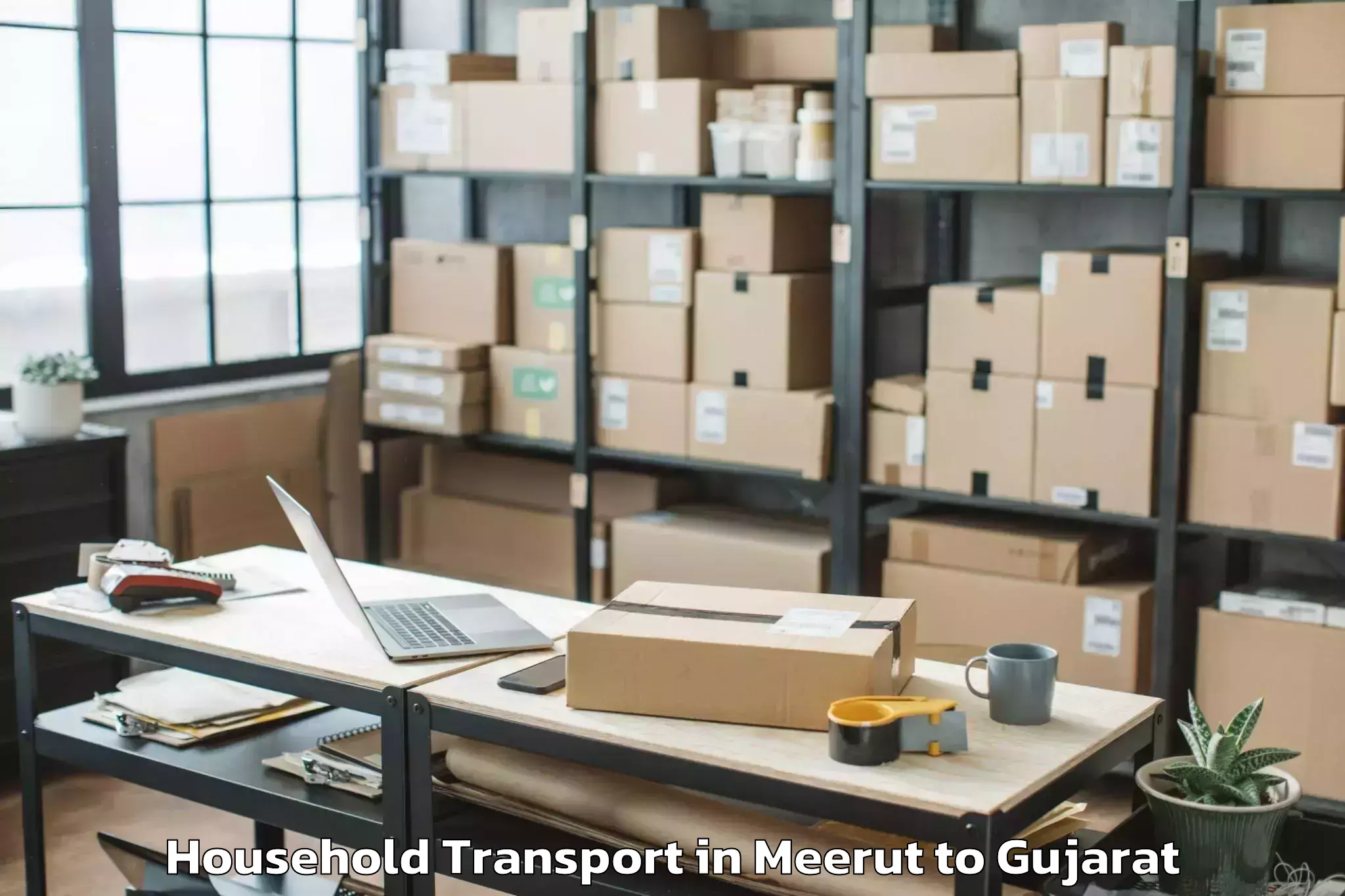 Easy Meerut to Veer Narmad South Gujarat Univ Household Transport Booking